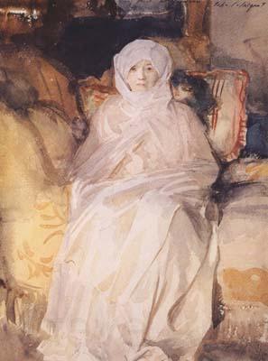 John Singer Sargent Mrs.Gardner in White (mk18) Norge oil painting art